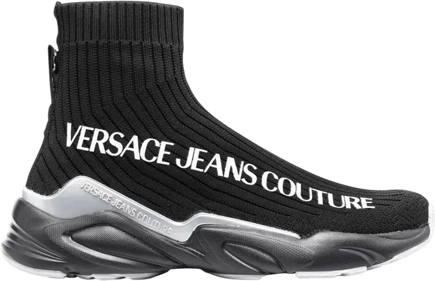  Versace Jeans Couture Sock &#039;Logo Print - Black White&#039;