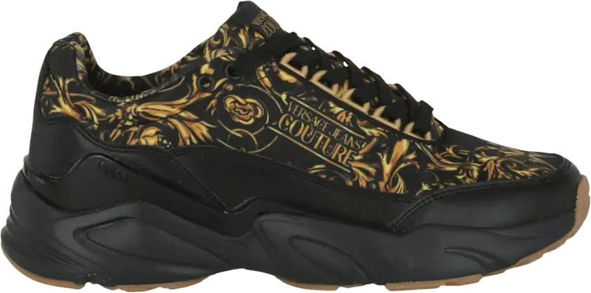  Versace Jeans Couture Chunky &#039;Baroque Print - Black Gold&#039;