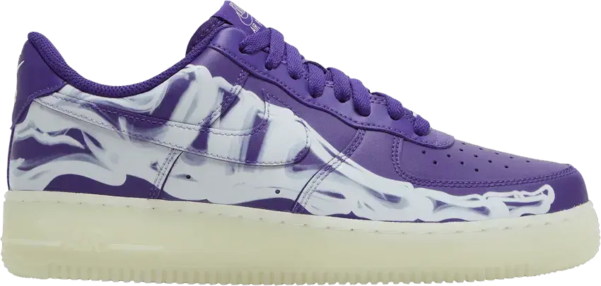  Nike Air Force 1 Low &#039;07 QS Purple Skeleton Halloween (2021)