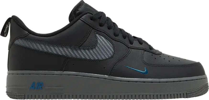  Nike Air Force 1 Low Black Royal Carbon Fiber