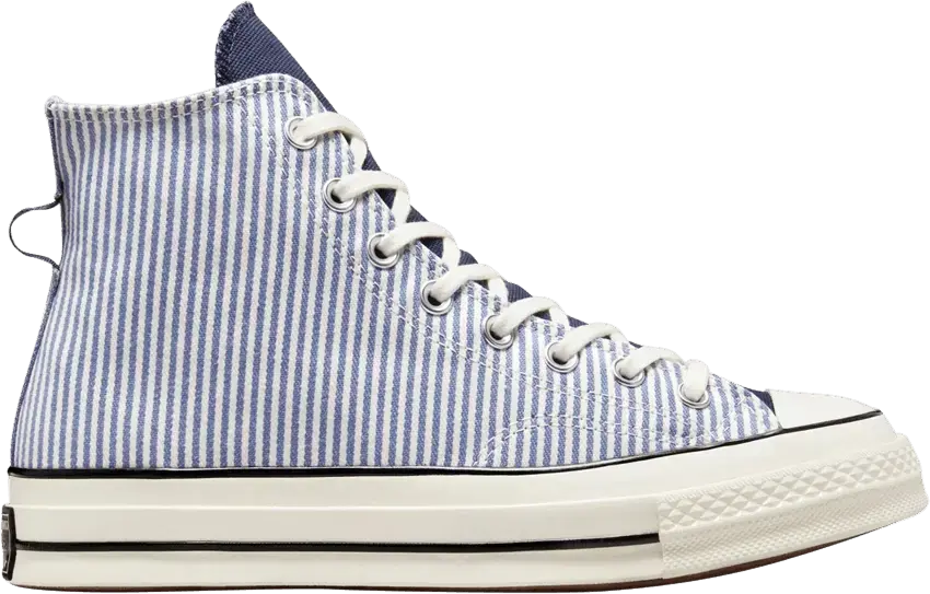  Converse Chuck Taylor All-Star 70 Hi Hickory Stripe Washed Indigo