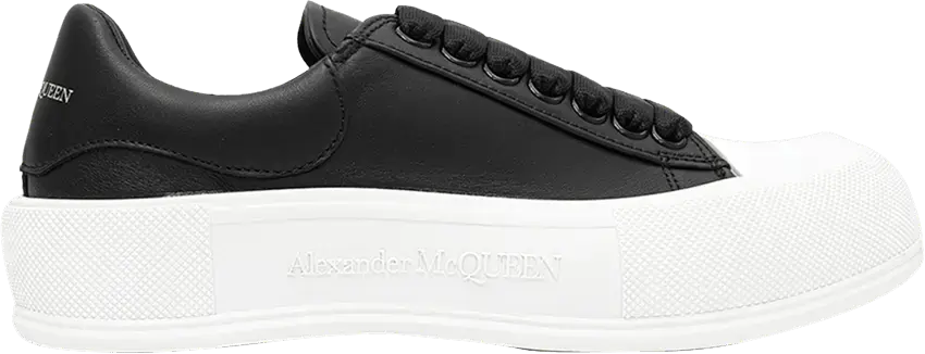  Alexander Mcqueen Alexander McQueen Wmns Deck Lace-Up Plimsoll &#039;Black White&#039;