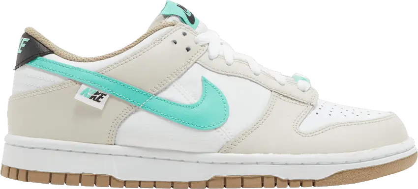  Nike Dunk Low Split Seam White Tan Mint (GS)