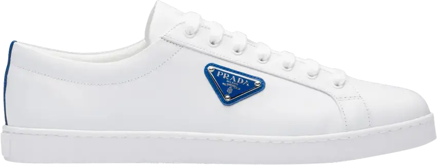 Prada Brushed Leather Sneaker &#039;White Cobalt Blue&#039;