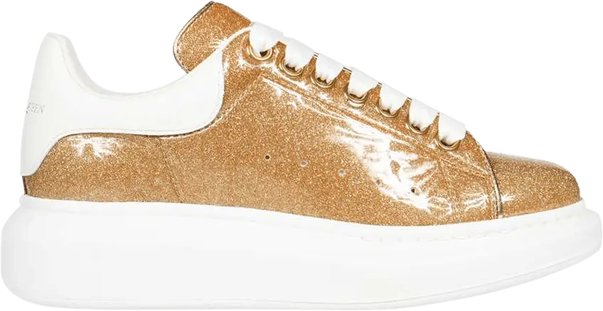  Alexander Mcqueen Alexander McQueen Wmns Oversized Sneaker &#039;Rose Gold Glitter&#039;