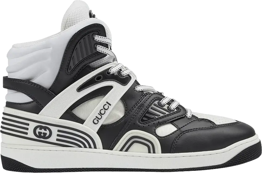  Gucci Basket High &#039;Black White&#039;
