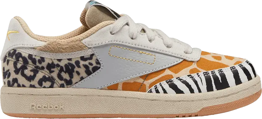  Reebok National Geographic x Club C Little Kid &#039;Animal Print&#039;