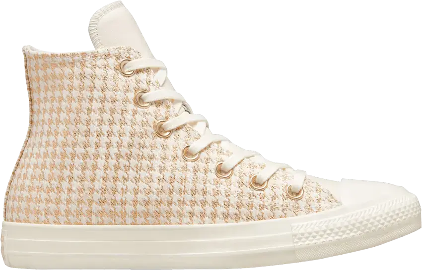  Converse Wmns Chuck Taylor All Star High &#039;Houndstooth Shine - Egret&#039;