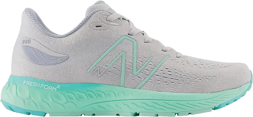  New Balance Fresh Foam X 880v12 Big Kid &#039;Light Aluminum Bright Mint&#039;