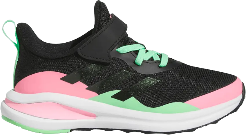  Adidas FortaRun J &#039;Black Pink Green&#039;