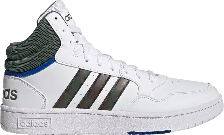  Adidas Hoops 3.0 Mid &#039;White Green Oxide Camo&#039;