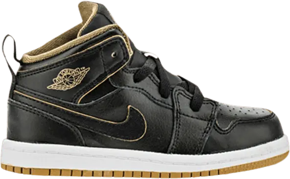  Air Jordan 1 Mid TD &#039;Black Metallic Gold&#039;