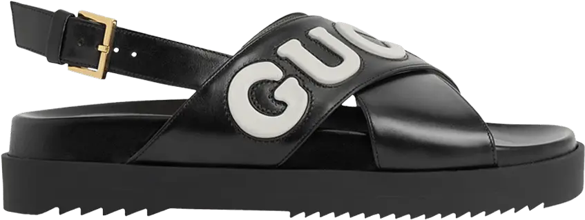  Gucci Wmns Sandal &#039;Black White&#039;