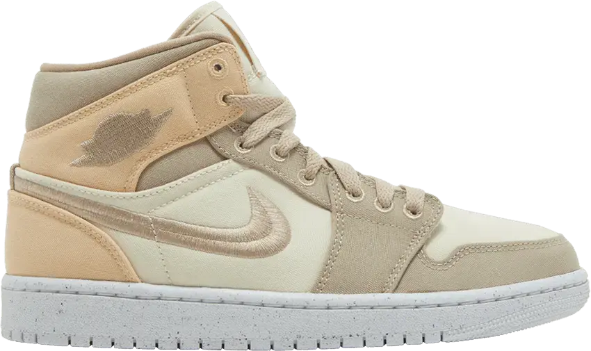  Jordan 1 Mid SE Canvas Khaki (Women&#039;s)