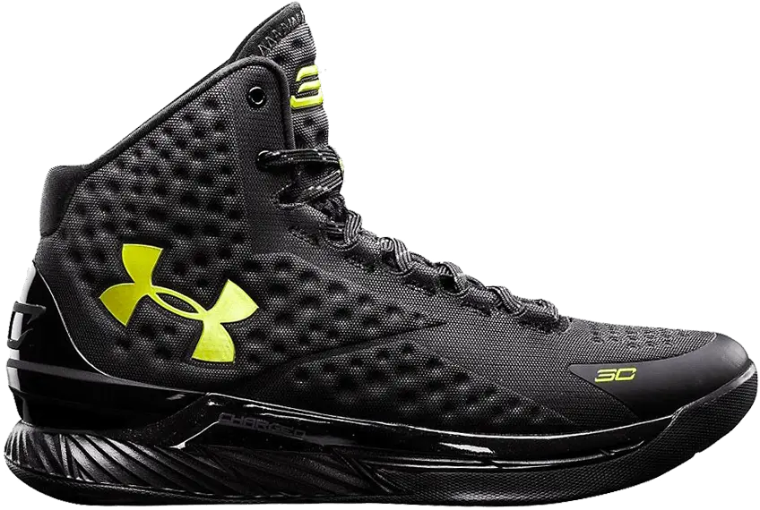  Under Armour UA Curry 1 Black and Gold Banner