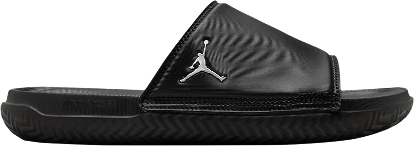  Jordan Play Slide &#039;Black Metallic Silver&#039;