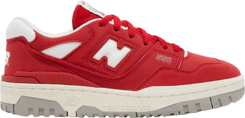  New Balance 550 Big Kid &#039;Suede Pack - Team Red&#039;