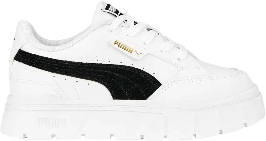  Puma Mayze Stack Little Kid &#039;White Black&#039;