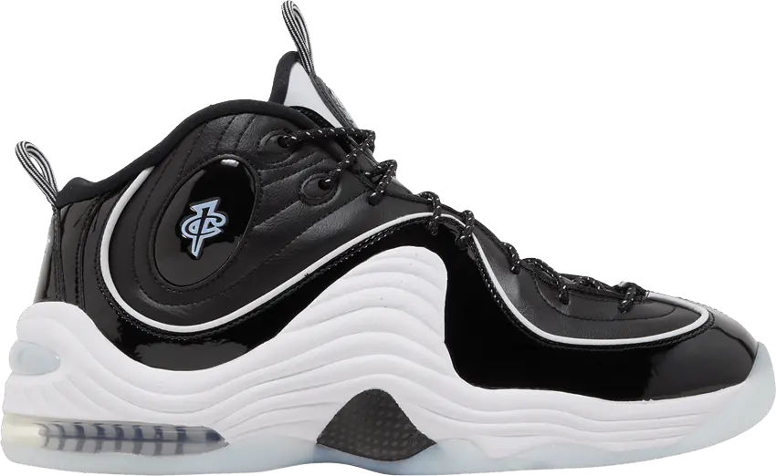  Nike Air Penny 2 Black Patent Football Grey