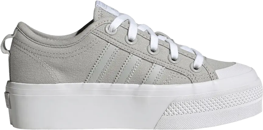  Adidas Nizza Platform Big Kid &#039;Grey White&#039;