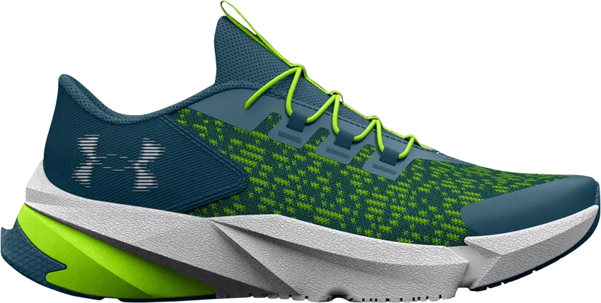  Under Armour Scramjet 5 AL PS &#039;Static Blue Lime Surge&#039;