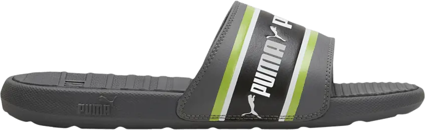  Puma Cool Cat Slide &#039;Stripe Repeat - Castlerock Limepunch&#039;