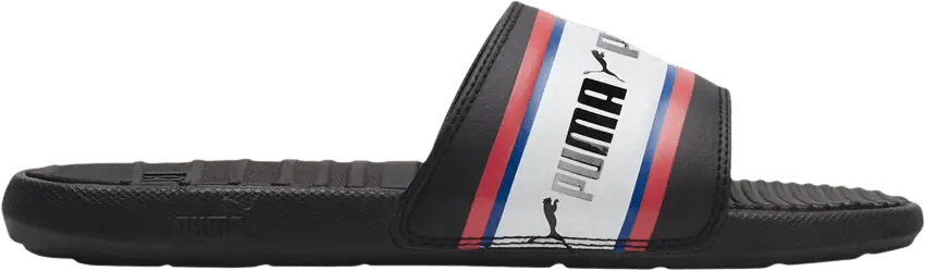  Puma Cool Cat Slide &#039;Stripe Repeat - Black High Risk Red&#039;
