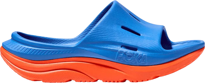  Hoka One One Ora Recovery 3 Slide Kids &#039;Coastal Sky Vibrant Orange&#039;