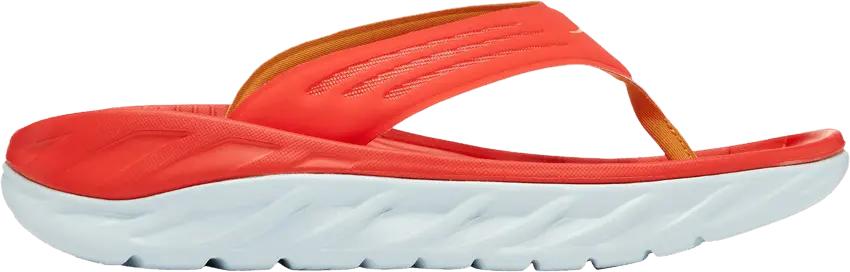  Hoka One One Ora Recovery Flip Slide &#039;Fiesta Amber Yellow&#039;