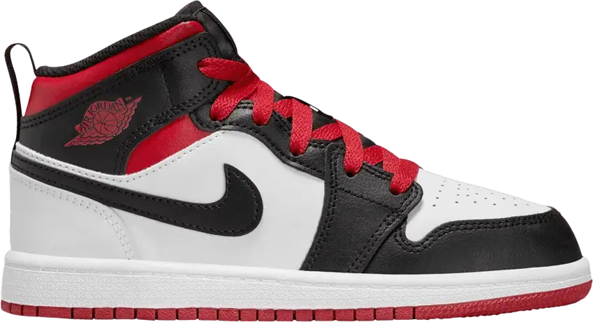  Jordan 1 Mid Gym Red Black Toe (PS)