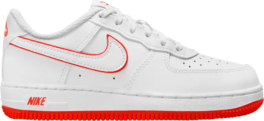  Nike Air Force 1 Low White Picante Red (PS)