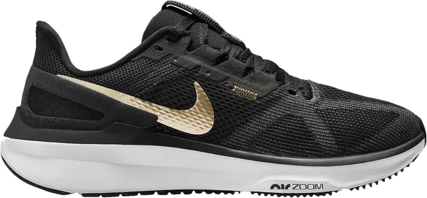  Nike Wmns Air Zoom Structure 25 &#039;Black Metallic Gold&#039;