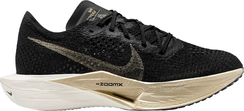  Nike Wmns ZoomX VaporFly Next% 3 &#039;Black Metallic Gold Grain&#039;