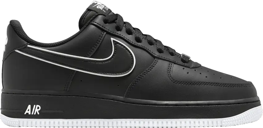  Nike Air Force 1 Low &#039;07 Black White Sole (2023)