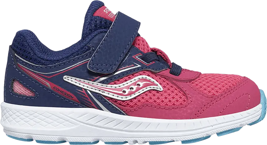 Saucony Cohesion 14 A/C Little Kid &#039;Pink Navy&#039;