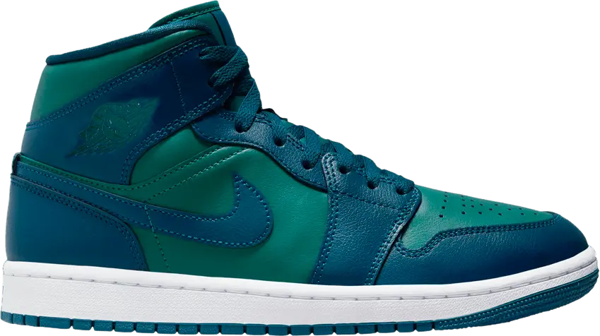  Wmns Air Jordan 1 Mid &#039;Teal French Blue&#039;