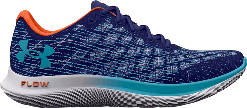  Under Armour Flow Velociti Wind 2 &#039;Sonar Blue Orange Blast&#039;