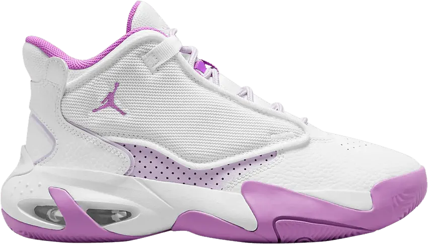  Jordan Max Aura 4 GS &#039;White Barely Grape&#039;