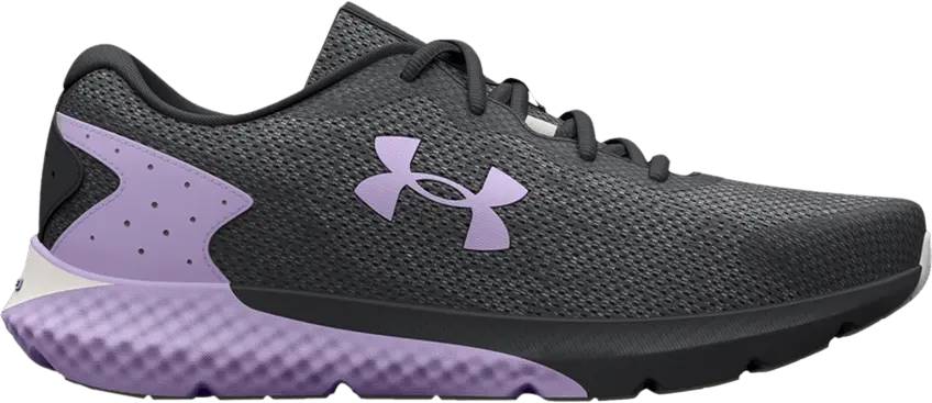  Under Armour Wmns Charged Rogue 3 Knit &#039;Jet Grey Nebula Purple&#039;