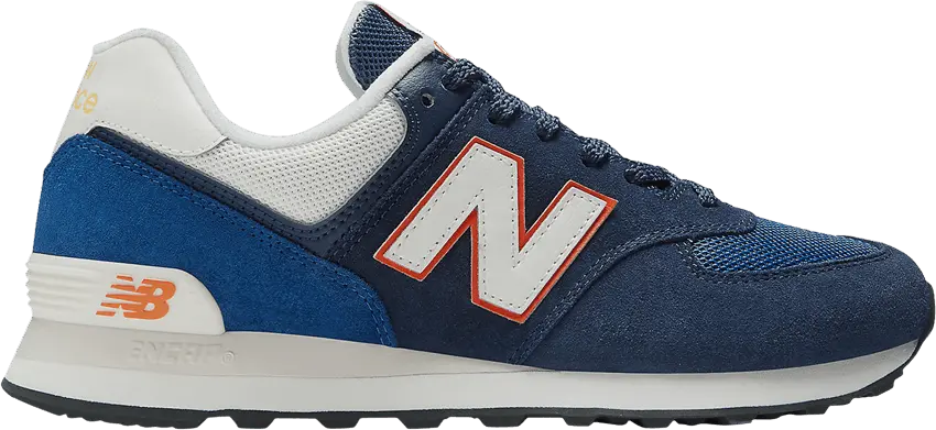  New Balance 574 &#039;Navy Orange Yellow&#039;