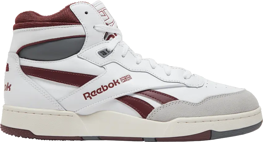  Reebok BB4000 2 Mid &#039;White Classic Maroon&#039;