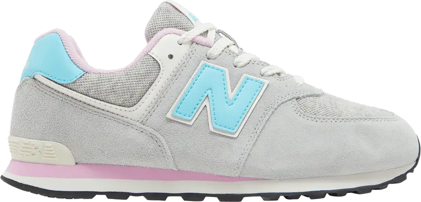  New Balance 574 Big Kid Wide &#039;Brighton Grey Aqua&#039;