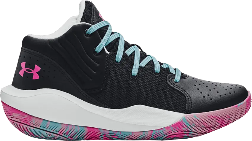  Under Armour Jet &#039;21 GS &#039;Black Pink Aqua&#039;