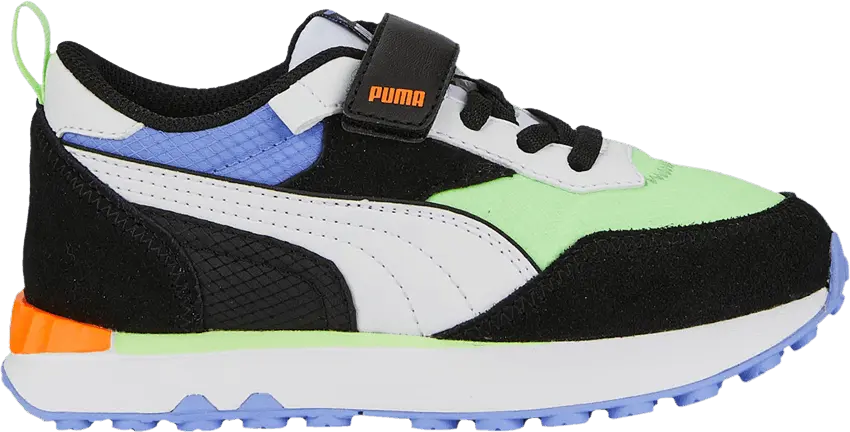  Puma Rider FV Little Kid &#039;Elektro Purple Fizzy Lime&#039;