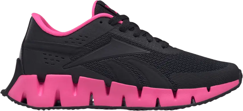  Reebok Zig Dynamica 2 Big Kid &#039;Black Atomic Pink&#039;