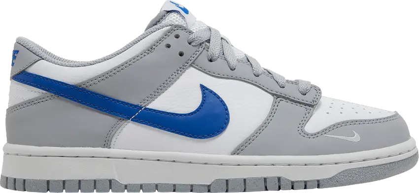  Nike Dunk Low Mini Swoosh Wolf Grey Game Royal (GS)