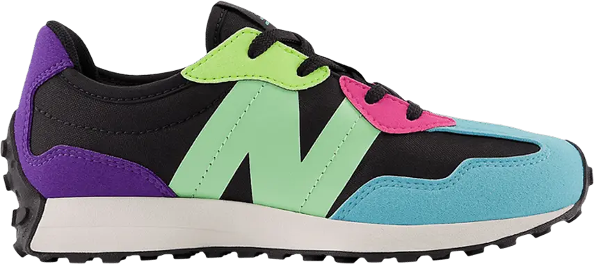  New Balance 327 Little Kid &#039;Black Green Purple&#039;