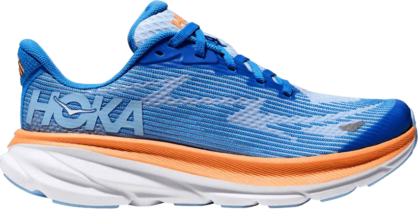  Hoka One One Clifton 9 Kids &#039;Coastal Sky All Aboard&#039;