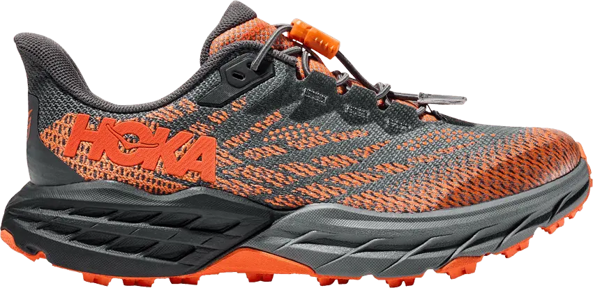  Hoka One One Speedgoat 5 Kids &#039;Castlerock Vibrant Orange&#039;