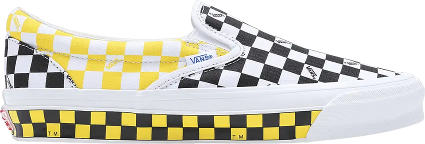  Vans OG Classic Slip-On LX &#039;Checkerboard - Black Yellow&#039;